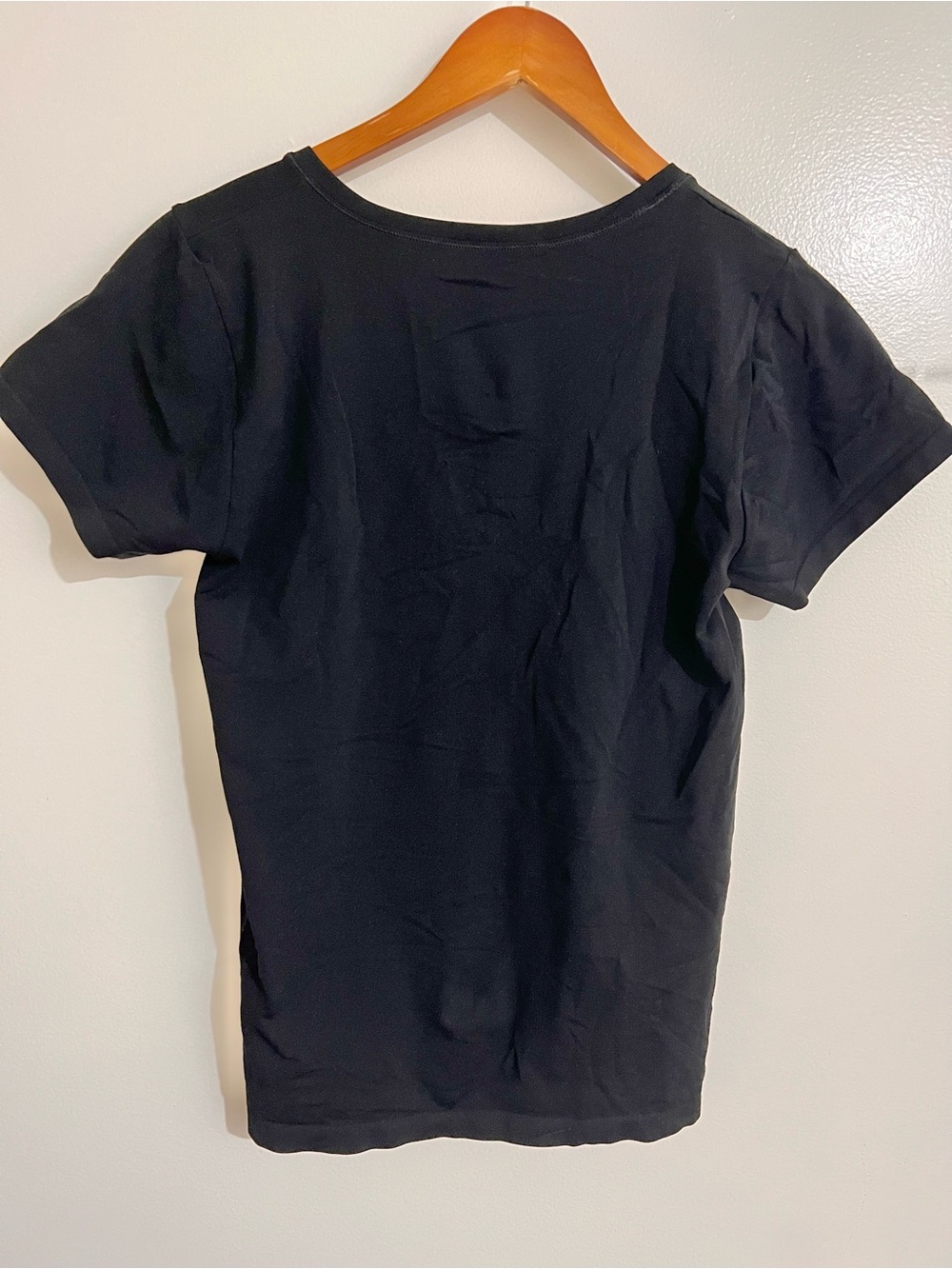 White House Black Market Women XL Black Seamless Short Sleeve Tee T-shirt - Picture 5 of 7